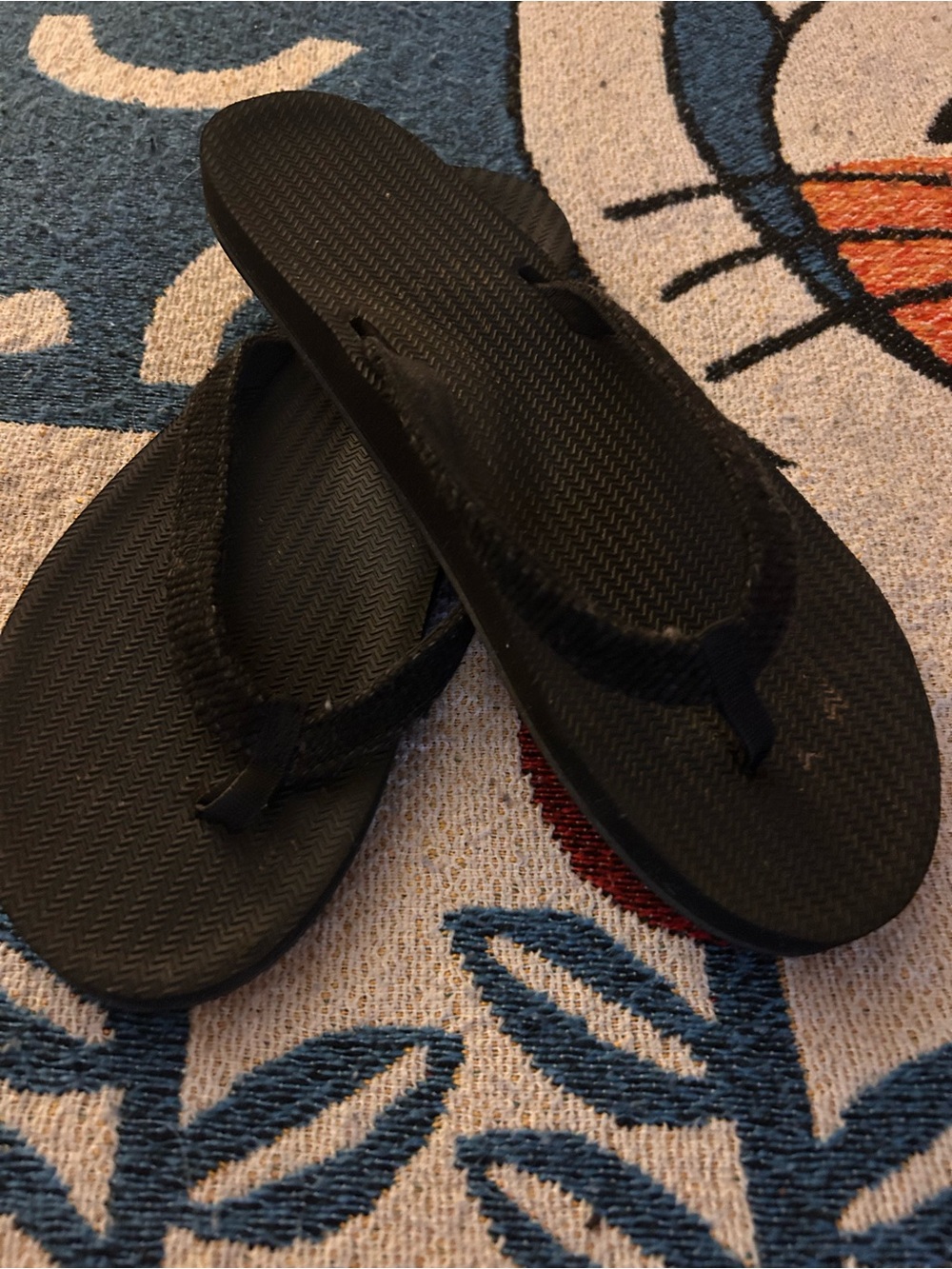 Classic Black Flip Flop Sandals